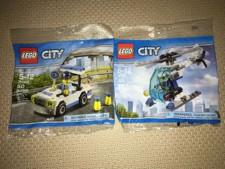 Lego City Police Car 30352,  Police Helicopter 30351 Polybags