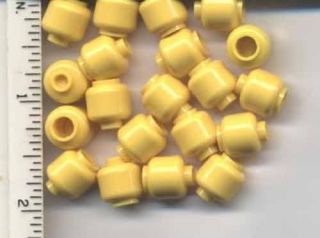 Lego X 20 Yellow Minifig,  Head (plain) Bulk