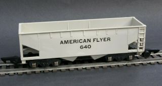 American Flyer Af 640 White Hopper Freight Car S Gauge Rare