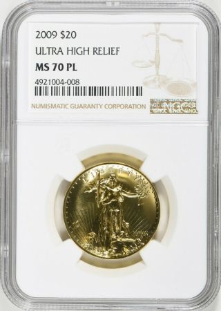 2009 Ultra High Relief Gold Double Eagle Ms70 Pl Ngc Gorgeous Coin