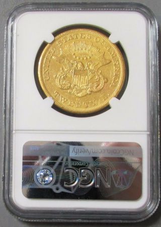 1851 O GOLD ORLEANS $20 LIBERTY HEAD TYPE 1 DOUBLE EAGLE NGC AU DETAILS 2