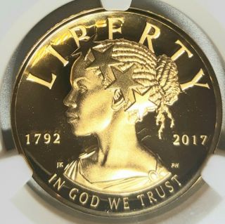 2017 225th Anniv High Relief U.  S.  Liberty 1 oz Gold $100 NGC PF - 70 Ultra Cameo 2