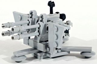 World War 2 German 2cm Flak 38 Anti - Aircraft Gun Ww2 Made With Real Lego® Bricks