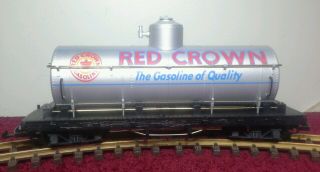Lgb 4180 Red Crown Tanker - G Scale Gas Tanker - Red Crown Trains