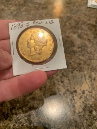 1898 S Gold $20 Liberty Head Double Eagle