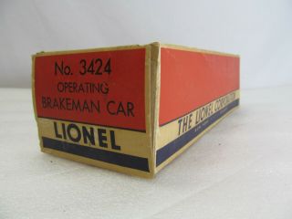 Lionel 3424 - 89 Operating Brakeman Car With Box C6 Very Good