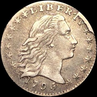 1795 Flowing Hair Half Dime Lightly Circulated Philadelphia Au 5c Silver No Res