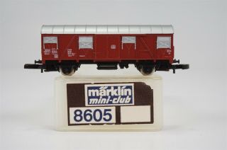 Z Scale Marklin Mini - Club 8605 Db Covered Goods Wagon Box Car European Freight