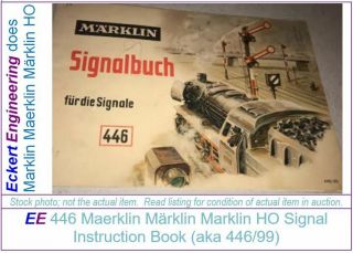 Ee 446 Vg Märklin Marklin Model Signal Illustrated Handbook Very Good Cond 1953
