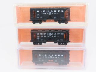 N Scale Vintage By Deluxe 3 - Pack 7120 Ildx Ge Lamps 2 - Bay Hoppers Rtr