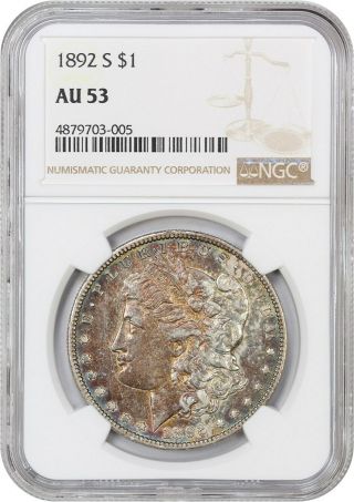 1892 - S $1 Ngc Au53 - Key Date Morgan Dollar - Morgan Silver Dollar