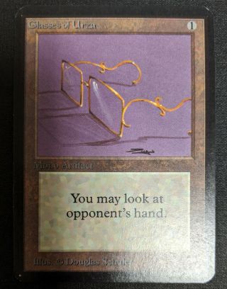 Nm/m Alpha Glasses Of Urza Mtg 1993 First Limited Edition