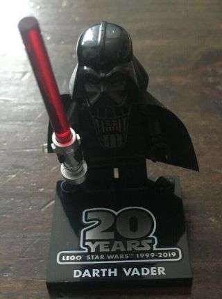 Darth Vader Star Wars Lego Minifigure Figure With 20 Years Anniversary Stand