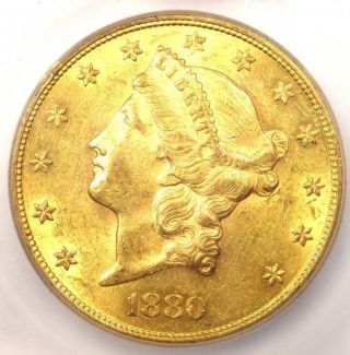 1880 Liberty Gold Double Eagle $20 Coin - Certified Icg Ms61 - $17,  780 Value