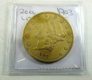 1903 - S United States $20 Dollar Liberty Head Double Eagle Gold Coin Extra Fine