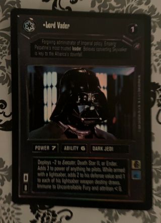 Star Wars Ccg Lord Vader Reflection Iii Death Star Ii Urf
