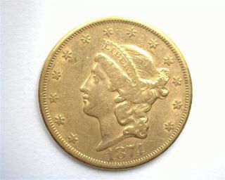 1874 - Cc Liberty Head $20 Gold Choice About Uncirculated Scarce