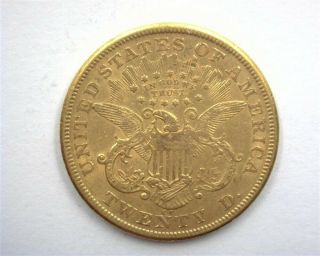 1874 - CC LIBERTY HEAD $20 GOLD CHOICE ABOUT UNCIRCULATED SCARCE 3