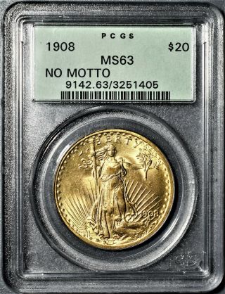 1908 $20 St.  Gauden 