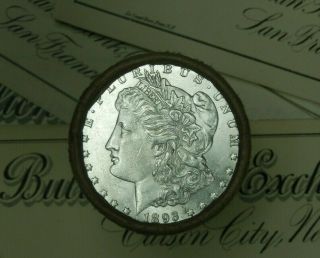 $20 Bu Morgan Roll Unc Silver Dollar 1893 & 1893 Morgan Dollar Ends Pre 21 52