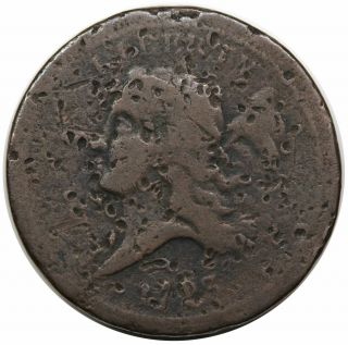 1793 Liberty Cap Half Cent,  C - 1,  R3,  Lds,  Vg Detail