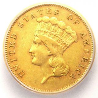 1856 - S Three Dollar Indian Gold Coin $3 - Certified Icg Au55 - $3,  690 Value