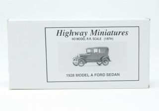 Ho Scale Jordan Highway Miniatures 360 - 236 1928 Model A Ford Sedan Vehicle Kit