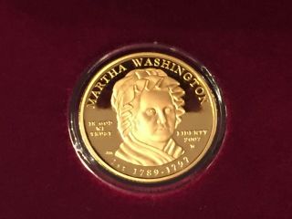 2007 - W First Spouse Gold Proof Coin - Martha Washington 1/2 Ounce.  9999,  Ogp