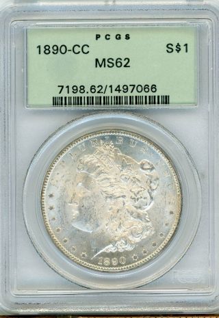 1890 - Cc Morgan Dollar,  Ms 62 - Pcgs