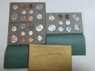 1952 P - D - S Us Double Set 30 Brilliant Uncirculated Coins In Holder