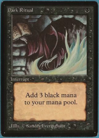 Dark Ritual Beta Pld - Sp Black Common Magic Gathering Card (id 97087) Abugames