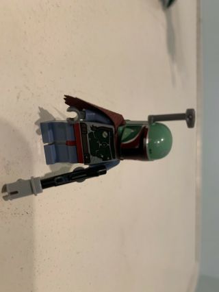 Lego Star Wars Boba Fett Minifigure From Set 8097 (with Blaster And Cloth)