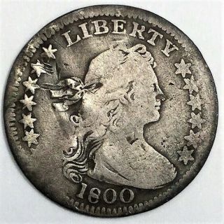 1800 Libekty Draped Bust Half Dime Coin Very Rare Date