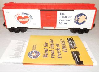 Lionel 6 - 19988 " I Love Tennessee " Boxcar O Gauge