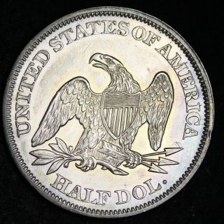 1862 Seated Liberty Half Dollar CHOICE AU,  /UNC E340 AMCT 2