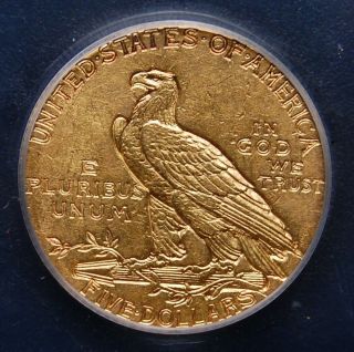 1913 INDIAN $5 GOLD HALF EAGLE ICG MS 61 AND CRISP BU APPROPRIATELY GRADED 2