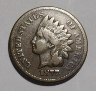 1877 Indian Head Cent Vg/fine
