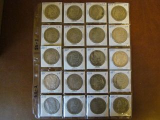 20 Assorted Pre 21 Morgan Silver Dollars From Very Good To Au