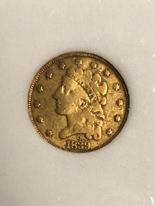 1839 O Classic Head 2.  5$ Gold Coin - Graded A Vf,  - Scarce O Mark -