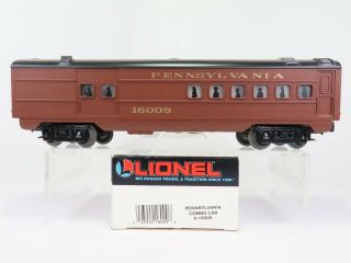 O 3 - Rail Lionel 6 - 16009 Prr Pennsylvania Combo Passenger Car W/light 16009 Rtr