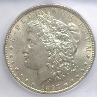 1897 - O Morgan Silver Dollar Icg Ms61 Better Date