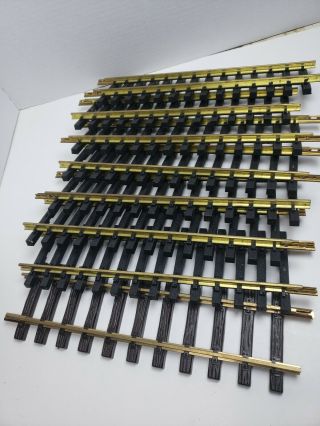 Aristo - Craft Art - 11000 G - Scale Brass 12 " Straight Track (8 Sections)