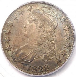 1828 Capped Bust Half Dollar 50c - Pcgs Au55 - Rare Certified Coin
