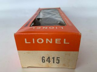 Lionel Postwar 6415 Three Dome Tank Car Cellophane Front Box 2 Gnichol