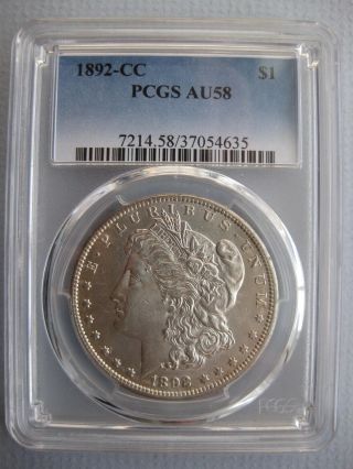 1892 Cc Carson City Morgan Silver Dollar Very Choice Pvgs Au 58