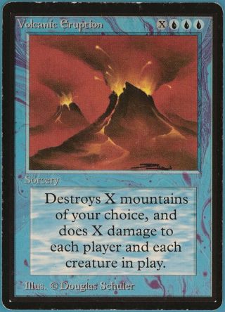 Volcanic Eruption Beta Pld Blue Rare Magic Gathering Card (id 87911) Abugames