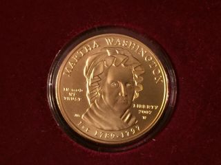 2007 - W First Spouse Gold Uncirculated Coin Martha Washington 1/2 Oz.  9999.  Ogp
