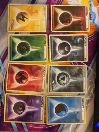 Complete Pokemon Call Of Legends Foil Energy Set 8 Lp/nm Cards