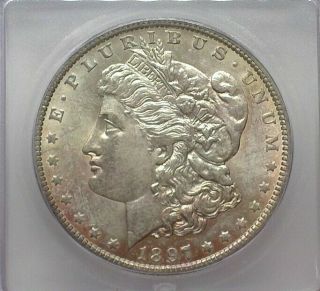 1897 - O Morgan Silver Dollar Icg Ms62 Lists For $1600