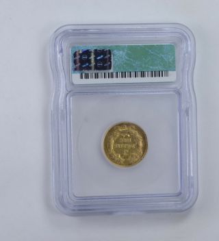EF40 1856 - S $3.  00 Indian Princess Head Three - Dollar Gold Piece Graded ICG 1682 2